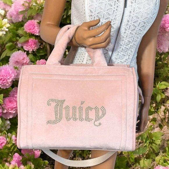 Juicy Couture Pink Diamond Extra Spender Large Tote Crossbody Handbag NWT - Picture 3 of 11